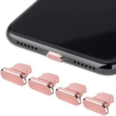 4 db alumíniumötvözet porvédő dugó iPhone 14 13 12 Pro Max 11 Mini XR 8 Plus iPad AirPods Apple Series Lightning port fedélhez