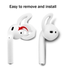 1/6 pár szilikon burkolat az Apple Airpods In-ear csúszásgátló fülhallgató fülhallgatóhoz.