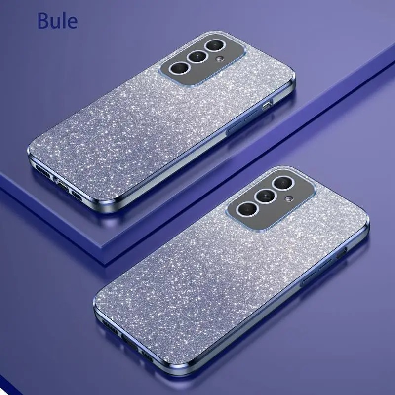 Egy 54 34 24 14 luxus gradiens csillogó bevonatú tok Samsung Galaxy A54 A34 A24 A14 4g 5g A04s 2023 szilikon védő hátlaphoz