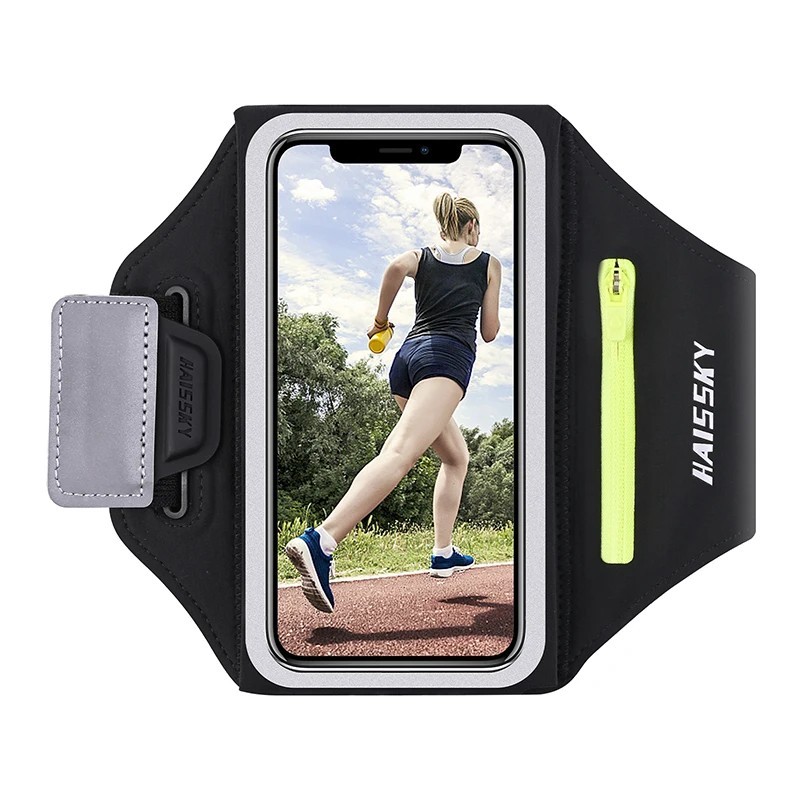 HAISSKY New Upgrade Running Sport karszalagos táska iPhone 15 14 13 12 11 Pro Max 14 Plus XR AirPods Pro 3 cipzáras telefon karp