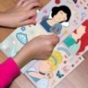 8 lap Disney Princess Gyerekek Rejtvénymatricák Készíts egy arcot Vicces Összeállítás Jigsaw Barkácsolás Rajzfilm matrica Gyerek