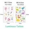 Luminous Tattoo 5 10db/Szett Ideiglenes tetoválás Mermaid Licorne Gyermek matricák gyerekeknek Pokémon tetováló tetoválás gyerek