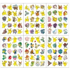 1db/3db/6db nem ismétlődő világító Pokemon Pikachu tetoválás matricák játékok rajzfilm ideiglenes tetoválás gyerekeknek gyerekaj