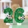 Futball Torta Gyertyák Születésnapi Gyertyák Foci gyertyák Cupcake Fedők Torta díszítő kellékek Labdarúgás