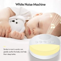 Baby White Noise Machine Kids Sleep Sound Player Night Light Timer Noise Player USB újratölthető időzített kikapcsolás alvó gép