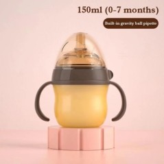 Cumisüveg szilikon fogantyúval Cumisüveg fotózási kellékek 0-36 hónapos korig 150ml 240ml Baby Fiúk és Lányok