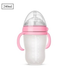 Cumisüveg szilikon fogantyúval Cumisüveg fotózási kellékek 0-36 hónapos korig 150ml 240ml Baby Fiúk és Lányok