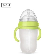 Cumisüveg szilikon fogantyúval Cumisüveg fotózási kellékek 0-36 hónapos korig 150ml 240ml Baby Fiúk és Lányok