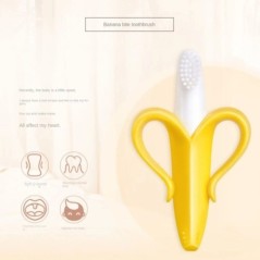 Banana Shape Safe Toddle Teether baba szilikon oktató fogkefe BPA mentes banán fogászati gyűrű szilikon rágó fogápoló fogak