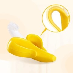 Banana Shape Safe Toddle Teether baba szilikon oktató fogkefe BPA mentes banán fogászati gyűrű szilikon rágó fogápoló fogak