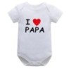 Baby Boys Girls Romper Cotton Short Sleeve Letter Print I Love Mom & Dad Jumpsuit Infant Clothing Newborn Costume Baby Clothes