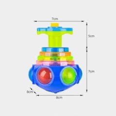 Zsákos kerek világító játék Könnyűzene Forgó Giroszkóp Fidget Spinner Pörgetős játékok Véletlen színű Gyerekjátékok Gyerek Ajánd