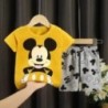 2db/szett Mickey Baby Nyári Ruhák Gyermek tréningruha Rövid ujjú Öltöny Lányok Fiúk Póló + Rövidnadrágok Outfitek Disney 1-4 Kor