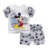 2db/szett Mickey Baby Nyári Ruhák Gyermek tréningruha Rövid ujjú Öltöny Lányok Fiúk Póló + Rövidnadrágok Outfitek Disney 1-4 Kor