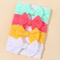 Candy Colors Baba Bowknot Hajpánt Széles Fejpánt Gyerekek Lányok Boutique Elasztic Protect Turbán Fejfedők Gyerek Haj Kiegészítő