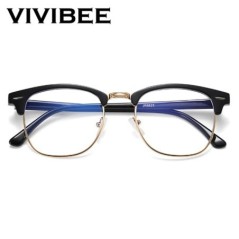 VIVIBEE Vintage Anti Blue Fényblokkoló Szemüvegek Férfi Négyzet Ray Filter Női Játék szemüvegek Fekete keretek Számítógépes szem