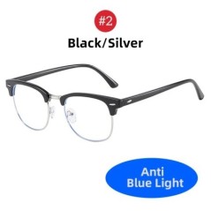 VIVIBEE Vintage Anti Blue Fényblokkoló Szemüvegek Férfi Négyzet Ray Filter Női Játék szemüvegek Fekete keretek Számítógépes szem