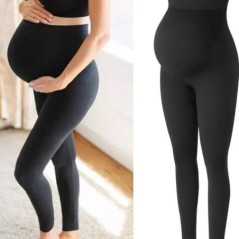 Magas derekú terhességi leggings Skinny kismama ruhák terhes nőknek Belly Support Kötött leggins Body Shaper nadrág