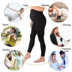 Magas derekú terhességi leggings Skinny kismama ruhák terhes nőknek Belly Support Kötött leggins Body Shaper nadrág