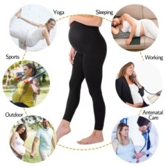 Új terhességi magas derekú leggings Skinny kismama ruhák terhes nőknek Belly Support Kötött Leggins Body Shaper nadrág