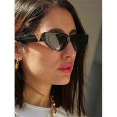 Luxus Vintage Cat Eyt Női Napszemüvegek 2023 Fashion V Márka Designer Cateye Napszemüvegek Női Szemüvegek UV400 Gafas De Sol Muj