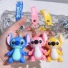 Anime Disney Keychain Cartoon Mickey Mouse Minnie Lilo & Stitch Cute Doll Keyring Ornament Key Chain Car Pendant Kids Gift