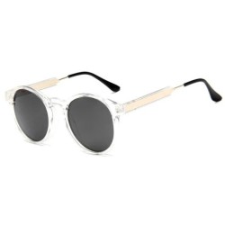 Retro Kerek napszemüvegek Női Férfi Márka Design Átlátszó Női Napszemüvegek Férfi Oculos De Sol Feminino Lunette Soleil UV400