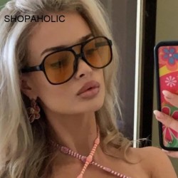 Vintage túlméretezett napszemüvegek női divat márka nagy keretű napszemüvegek női édességek színek stílus Repülés Oculos De Sol