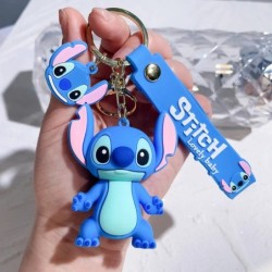 Anime Disney Keychain Cartoon Mickey Mouse Minnie Lilo & Stitch Cute Doll Keyring Ornament Key Chain Car Pendant Kids Gift