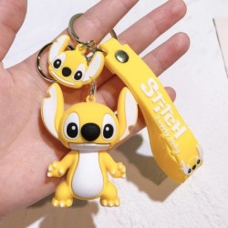 Anime Disney Keychain Cartoon Mickey Mouse Minnie Lilo & Stitch Cute Doll Keyring Ornament Key Chain Car Pendant Kids Gift