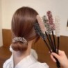 Női Easy Hair Bun Maker Virágos kristály Fánk Updo Hair Stick DIY Tányér Haj Hajlítható Hajpánt Chignon Hajkiegészítők Ajándék