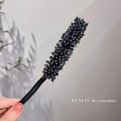 Női Easy Hair Bun Maker Virágos kristály Fánk Updo Hair Stick DIY Tányér Haj Hajlítható Hajpánt Chignon Hajkiegészítők Ajándék