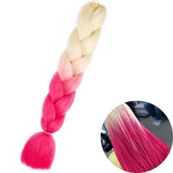 24" Synthetic Yaki Braids Hair kanekalon Ombre Braiding Hair Jumbo Braid Hair Extension For Women Hundreds of colors DIY Hair