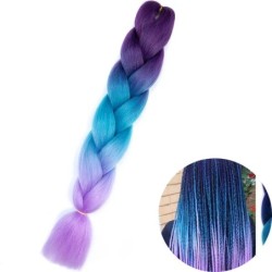 24" Synthetic Yaki Braids Hair kanekalon Ombre Braiding Hair Jumbo Braid Hair Extension For Women Hundreds of colors DIY Hair