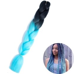 24" Synthetic Yaki Braids Hair kanekalon Ombre Braiding Hair Jumbo Braid Hair Extension For Women Hundreds of colors DIY Hair