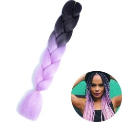 24" Synthetic Yaki Braids Hair kanekalon Ombre Braiding Hair Jumbo Braid Hair Extension For Women Hundreds of colors DIY Hair