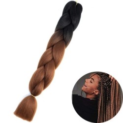 24" Synthetic Yaki Braids Hair kanekalon Ombre Braiding Hair Jumbo Braid Hair Extension For Women Hundreds of colors DIY Hair