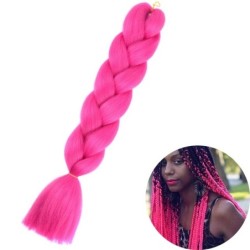 24" Synthetic Yaki Braids Hair kanekalon Ombre Braiding Hair Jumbo Braid Hair Extension For Women Hundreds of colors DIY Hair