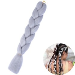 24" Synthetic Yaki Braids Hair kanekalon Ombre Braiding Hair Jumbo Braid Hair Extension For Women Hundreds of colors DIY Hair