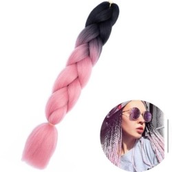 24" Synthetic Yaki Braids Hair kanekalon Ombre Braiding Hair Jumbo Braid Hair Extension For Women Hundreds of colors DIY Hair