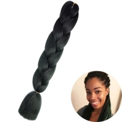 24" Synthetic Yaki Braids Hair kanekalon Ombre Braiding Hair Jumbo Braid Hair Extension For Women Hundreds of colors DIY Hair