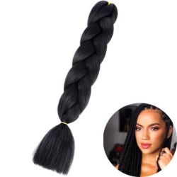 24" Synthetic Yaki Braids Hair kanekalon Ombre Braiding Hair Jumbo Braid Hair Extension For Women Hundreds of colors DIY Hair