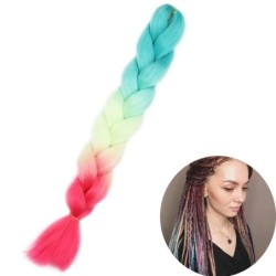 24" Synthetic Yaki Braids Hair kanekalon Ombre Braiding Hair Jumbo Braid Hair Extension For Women Hundreds of colors DIY Hair