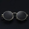 MUSELIFE Retro Kerek Fém Napszemüvegek Steampunk Férfi Női Márka Designer Szemüvegek Oculos De Sol Shades UV védelem