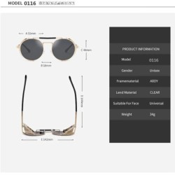 MUSELIFE Retro Kerek Fém Napszemüvegek Steampunk Férfi Női Márka Designer Szemüvegek Oculos De Sol Shades UV védelem