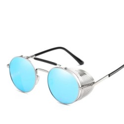 MUSELIFE Retro Kerek Fém Napszemüvegek Steampunk Férfi Női Márka Designer Szemüvegek Oculos De Sol Shades UV védelem