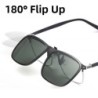 VIVIBEE Polarizált Flip Up Clip napszemüveg vezetéshez Sötét UV400 Photochromic Anti Glare Lens MyopiaSun Glasses autós vezető