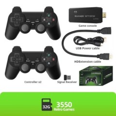 DATA FROG Retro videojátékkonzol 2.4G vezeték nélküli játékkonzol Game Stick 4k 10000 játékok hordozható Dendy játékkonzol TV-he