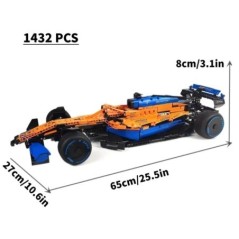 Műszaki 42141 Formula 1 Replica Race távirányítós autómodell építőelemek F1 motorsport készlet születésnapi ajándékötlet felnőtt