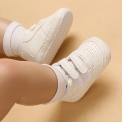 Csecsemő tavaszi cipő Újszülött lányok és fiúk szabadidős keresztelő csúszásmentes sétacipő fehér puha talpú Sneaker Prewalker